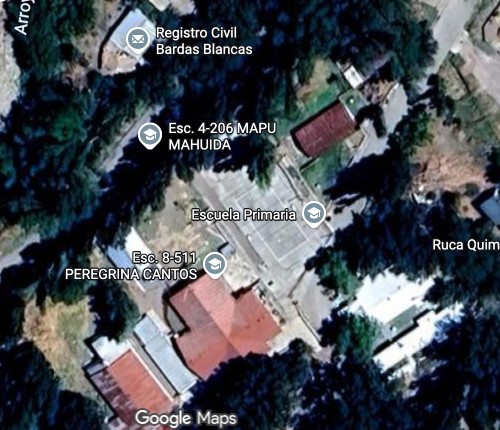 Foto Satelital Escuela y Albergue Mapu Mahuida
